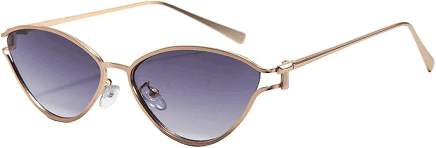 

Солнцезащитные очки COTIA Fashion Cat Eye для женщин и мужчин, винтажная овальная металлическая оправа, уникальный стиль, крутые солнцезащитные очки, Grey