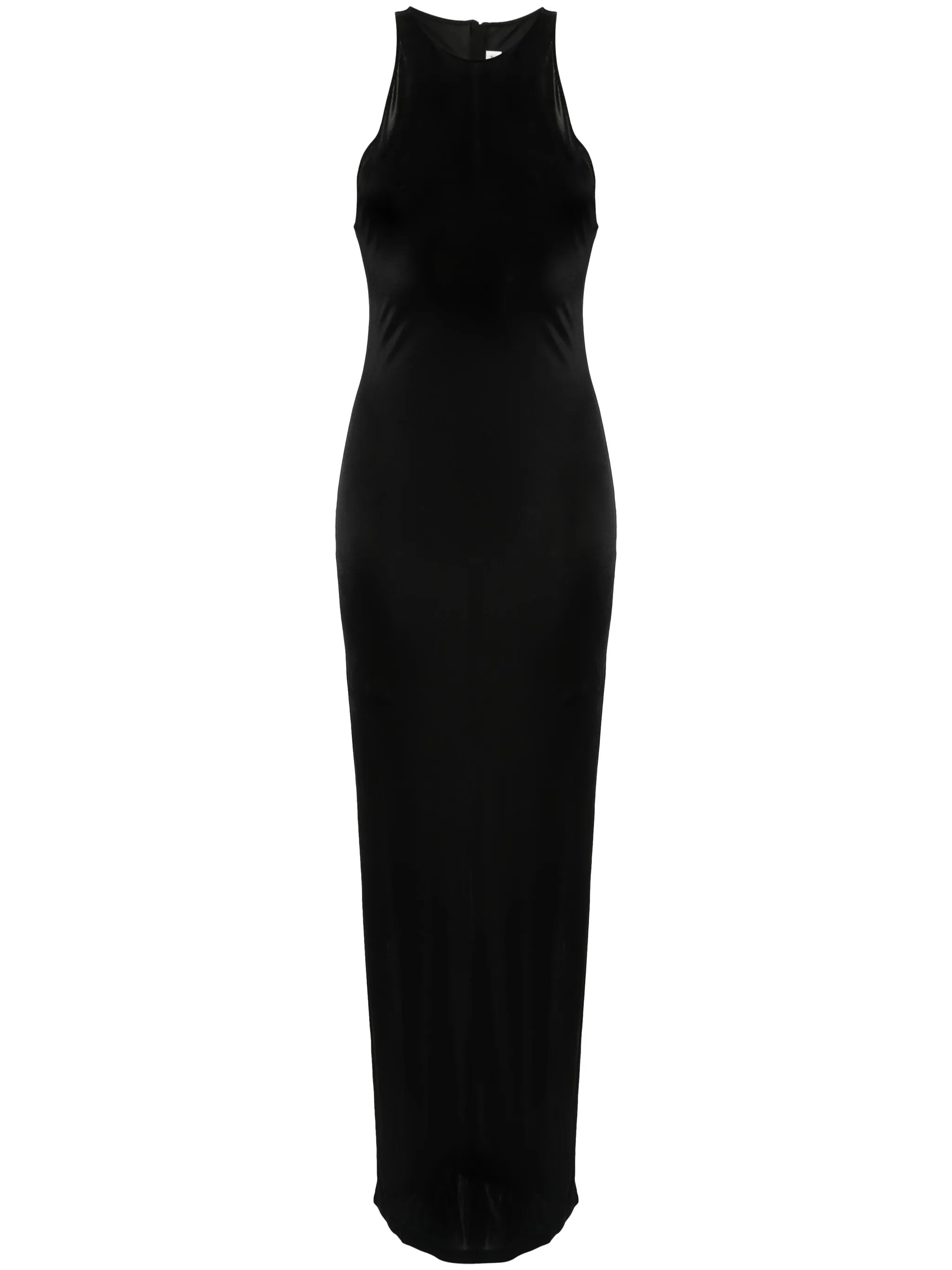 

Платье макси без рукавов Saint Laurent, черный