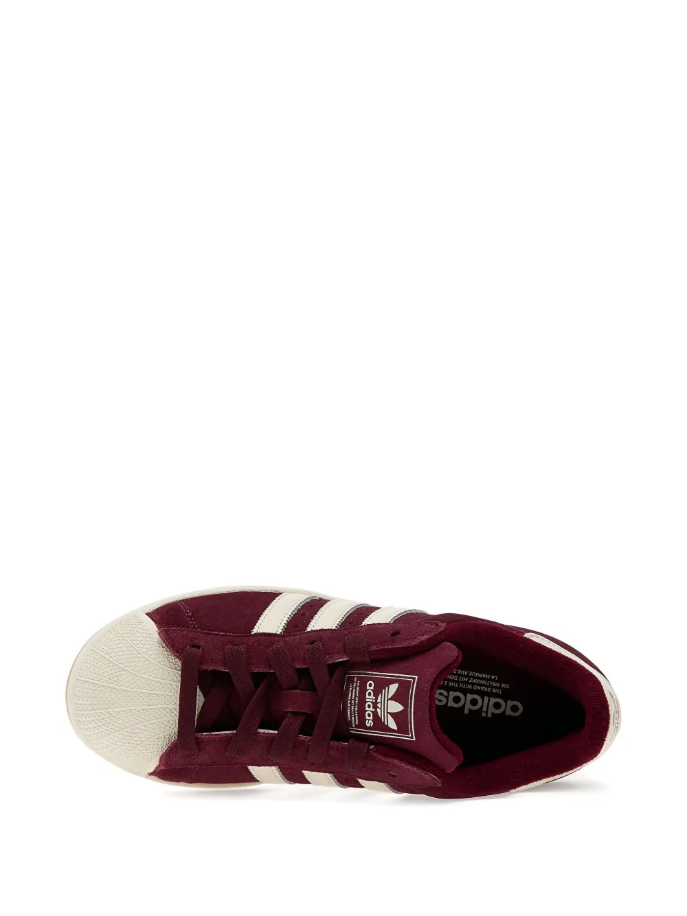 Замшевые кеды Superstar II adidas, красный — фото 4
