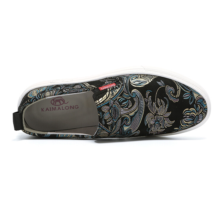 Кроссовки мужские Lifestyle Shoes Men Low-Top Black Flower Kemaron — фото 3