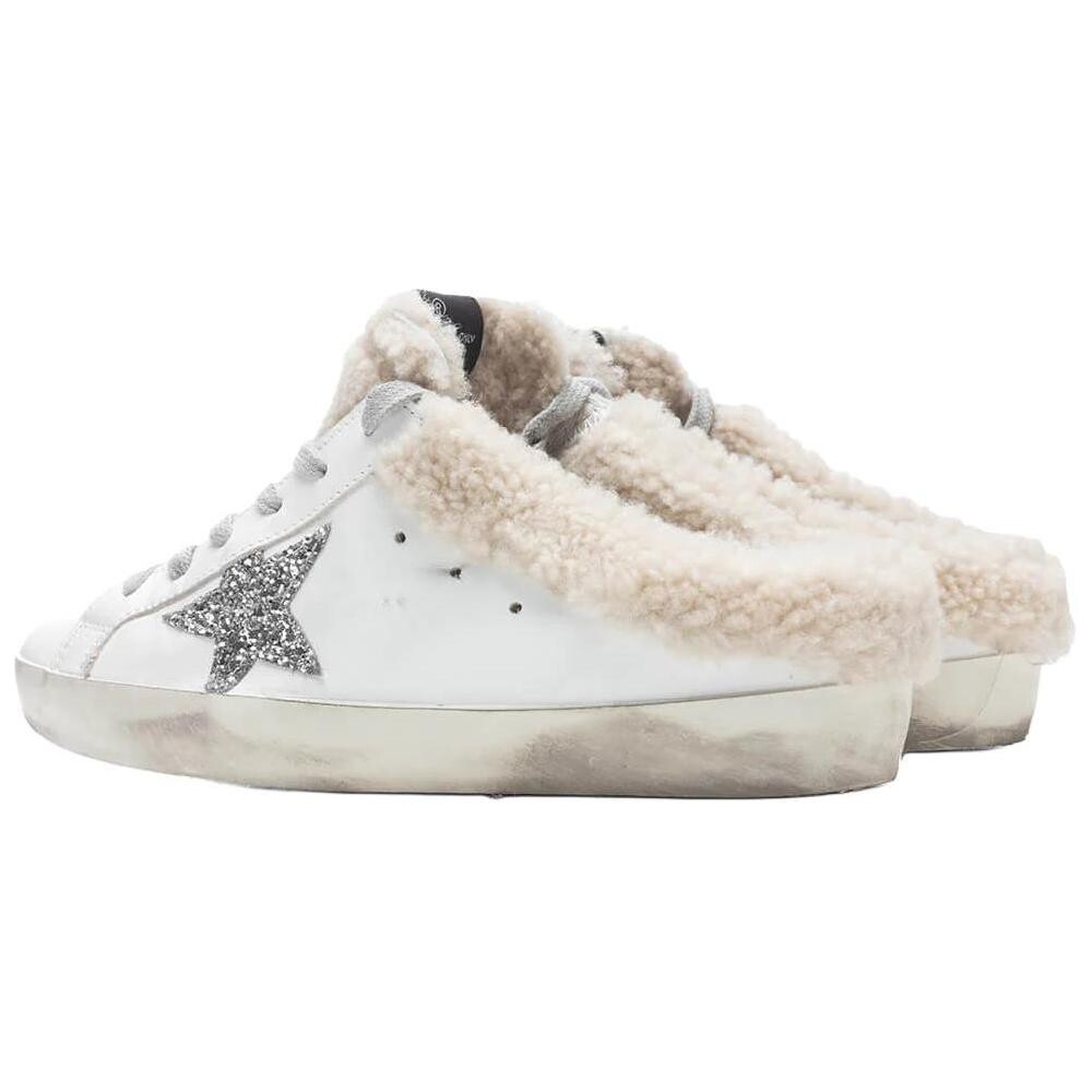 Сабо женские Golden Goose, белый/серебристый/бежевый — фото 4
