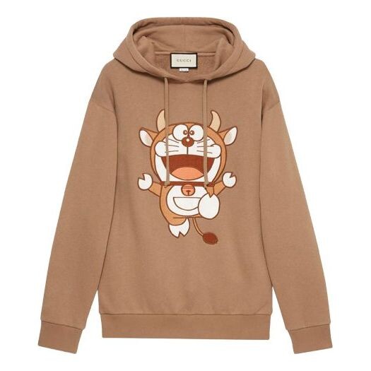 

Рубашка x doraemon hooded sweatshirt 'brown' Gucci, коричневый