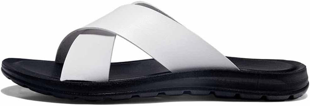 

Мужские тапочки GHYUB, летние модные, большого размера, пляжная обувь, стильные повседневные сандалии, легкие, из натуральной кожи, с удобной застежкой (Цвет: черный, Размер: EUR38)