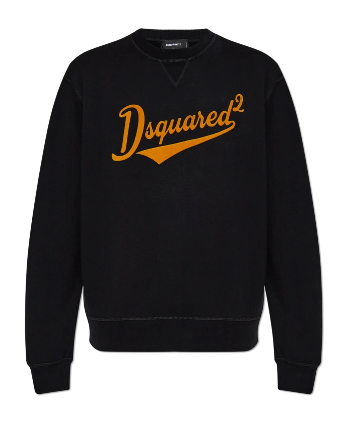 

Толстовка с логотипом с бархатной отделкой Dsquared2, черный