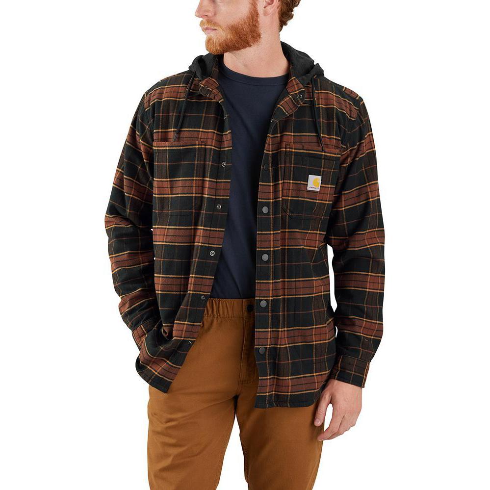 

Carhartt Прочная флисовая толстовка с капюшоном и клетчатым подкладом, Black