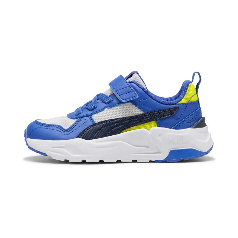 Trinity 2 Fabric Cushioning Low top Casual Shoes Kids' PUMA, серый-marine синий-electric синий