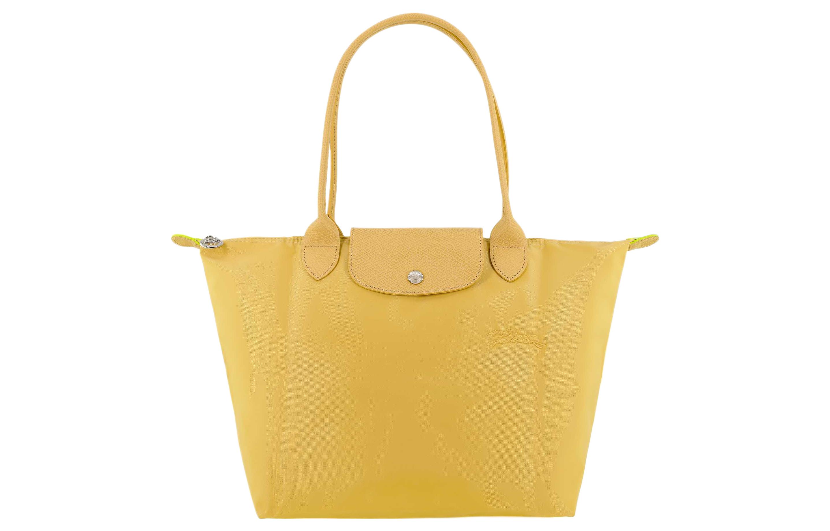 

LONGCHAMP Сумка-мессенджер Le Pliage из полиамида, зеленая, через плечо, женская, пшенично-желтого цвета, среднего размера