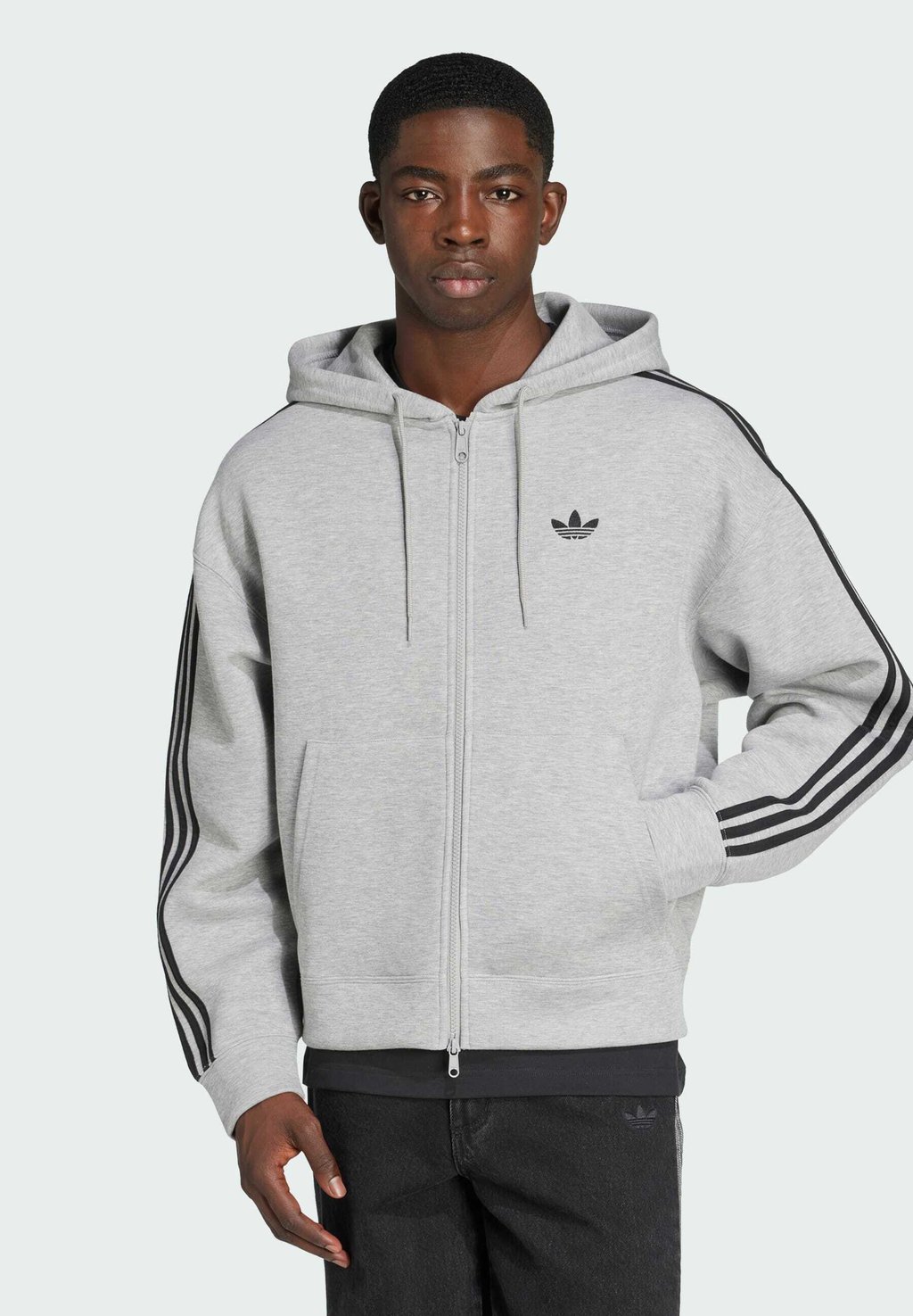 

Толстовка на молнии SPACER Adidas Originals, серый