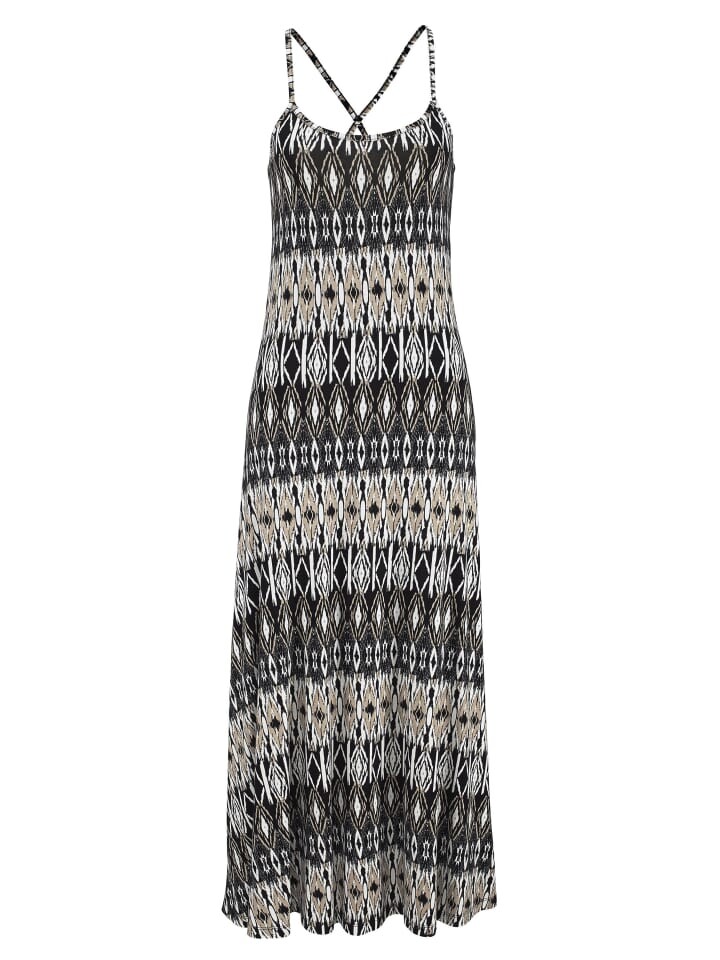 

Длинное платье LASCANA Maxi, цвет schwarz-creme bedruckt
