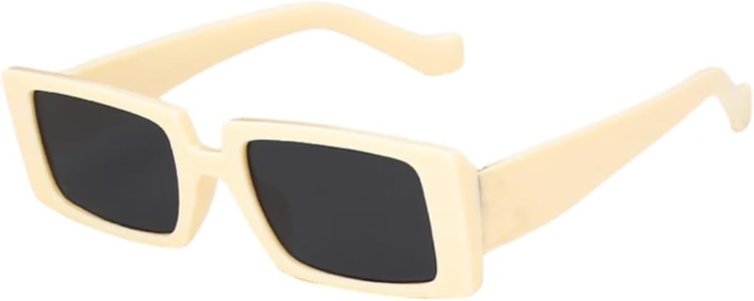 

Солнцезащитные очки с защитой UV400 | Маленькая оправа, линзы конфетного цвета | Для женщин и мужчин, для занятий спортом на открытом воздухе и вождения DSVIGF, Beige Gray