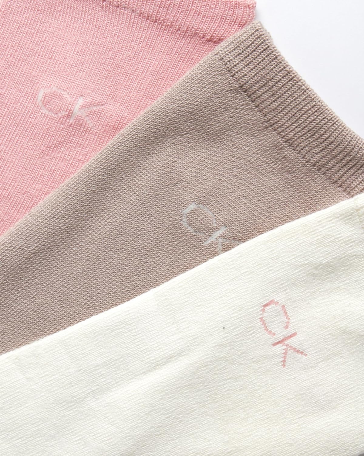 Женские носки Calvin Klein Crew Socks - 3 пары/4 пары спортивных носков из мягкого хлопкового гребня с ребристым узором до середины голени для женщин (размеры 4-10), Tan (3 Pk) — фото 4