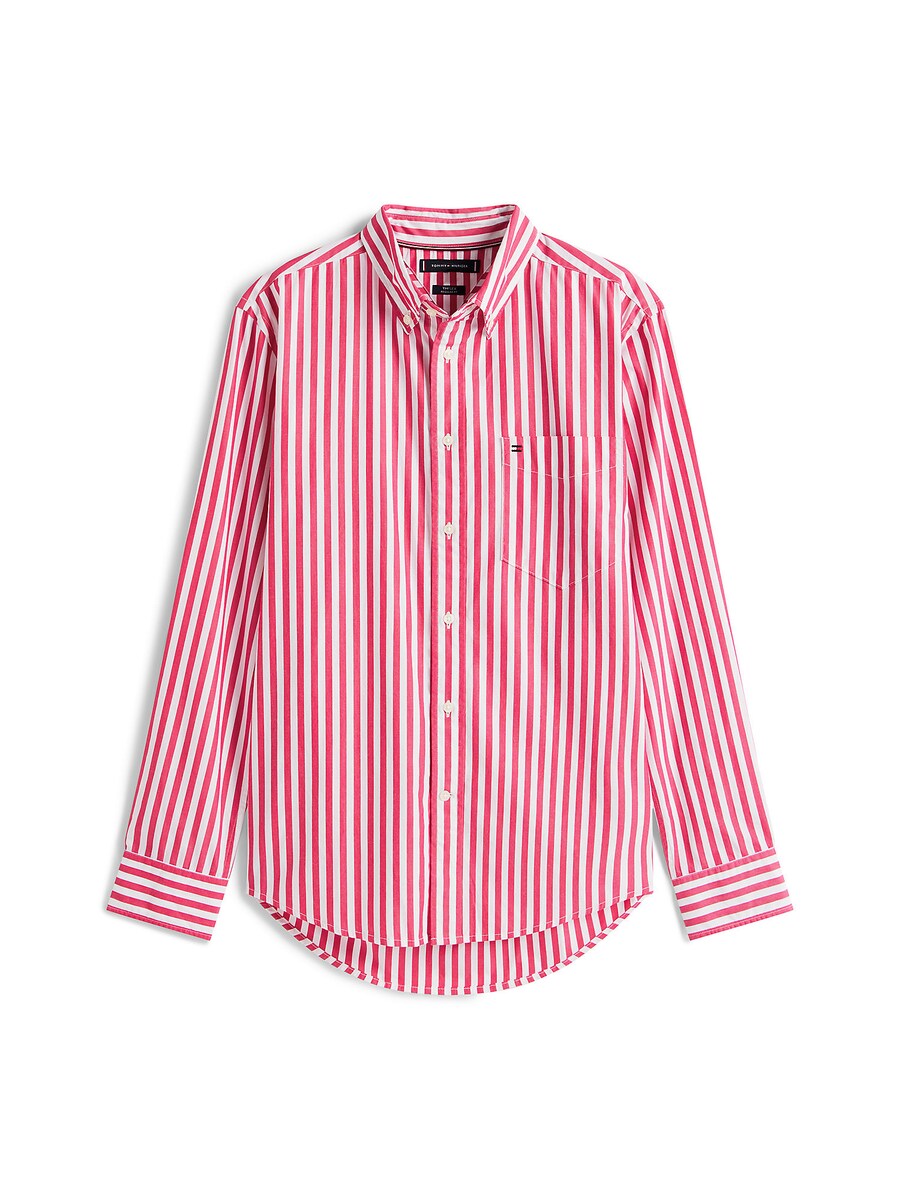 

Рубашка на пуговицах классического кроя TOMMY HILFIGER Flex, темно-розовый