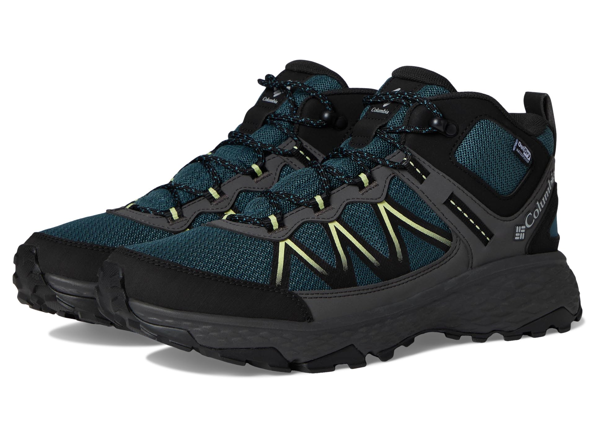 

Походные ботинки Columbia Peakfreak Rush Mid Outdry, цвет Everblue/Citron Haze