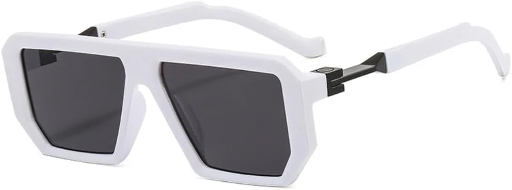 

Солнцезащитные очки для мужчин и женщин - защита UV400 - маленькая оправа, цветные линзы Jelly Color, для занятий спортом на открытом воздухе и вождения DSVIGF, White Grey