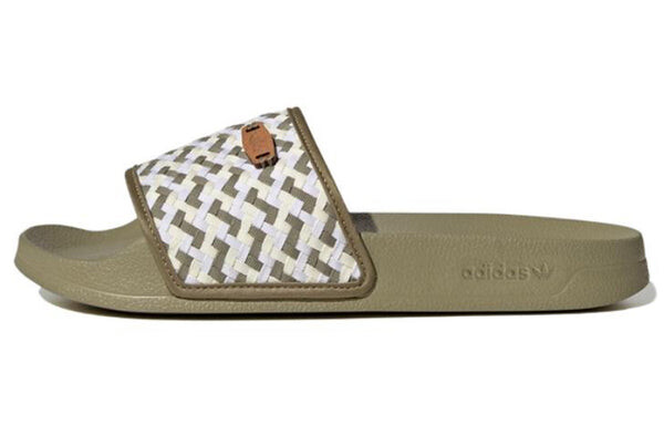 Тапочки оригиналы adilette lite slides Adidas, зеленый — фото 2