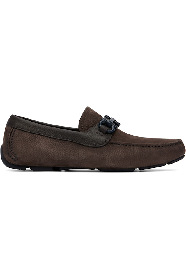 

Ганчини украшение водительские лоферы Ferragamo, цвет testa di moro