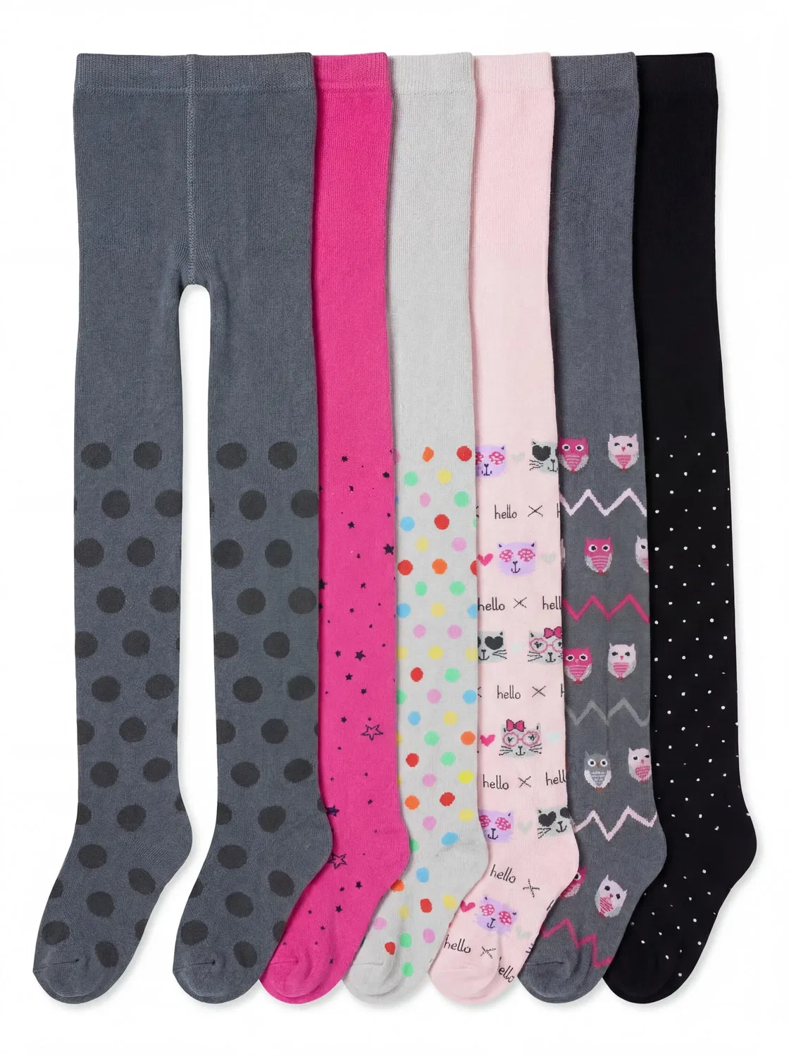 Колготки вязаные 6er Pack TupTam, rosa/grau
