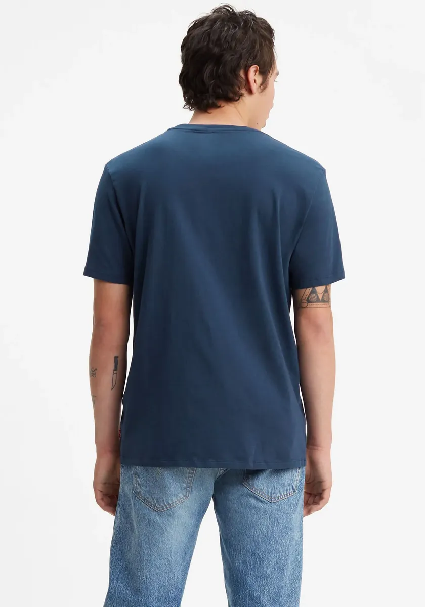 Футболка Levi's с большим логотипом, цвет морской волны — фото 3
