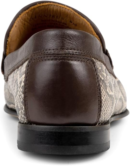 Мужские кожаные лоферы Donald Pliner Dannie Slip-On - с приподнятым каблуком, классические туфли-лоферы для мужчин, стелька из пены с эффектом памяти, кожаная обувь для мужчин Donald J Pliner, темно-коричневый — фото 3