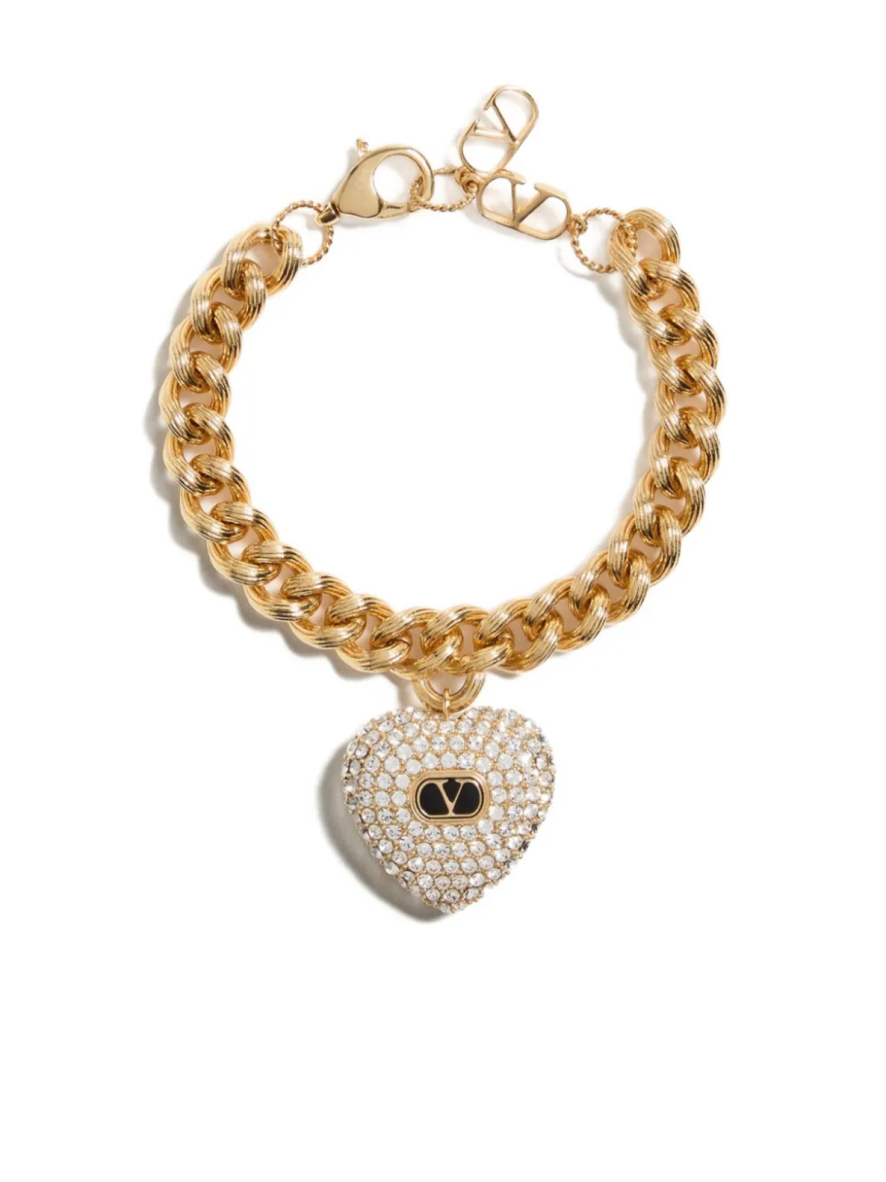 

БРАСЛЕТ ИЗ МЕТАЛЛА, ЭМАЛИ И КРИСТАЛЛОВ SWAROVSKI ОТ Valentino Garavani COEUR ROYAL, золотой