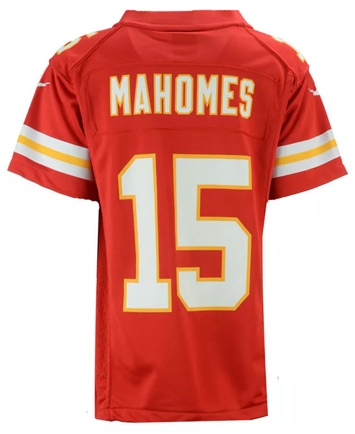 

Игровая футболка Pat Mahomes Kansas City Chiefs, для старших мальчиков (8-20) Nike, красный