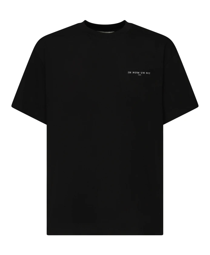 

Черная хлопковая футболка с логотипом. Ih Nom Uh Nit, черный