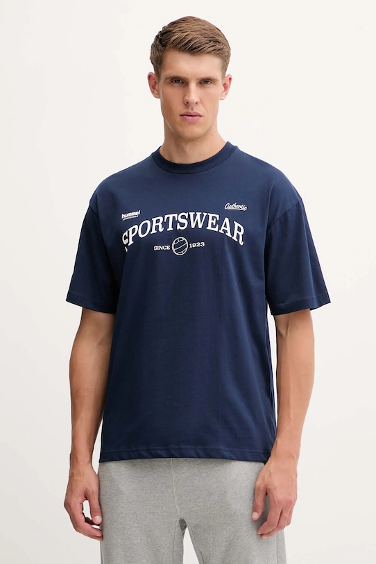 

Хлопковая футболка Hummel, синий