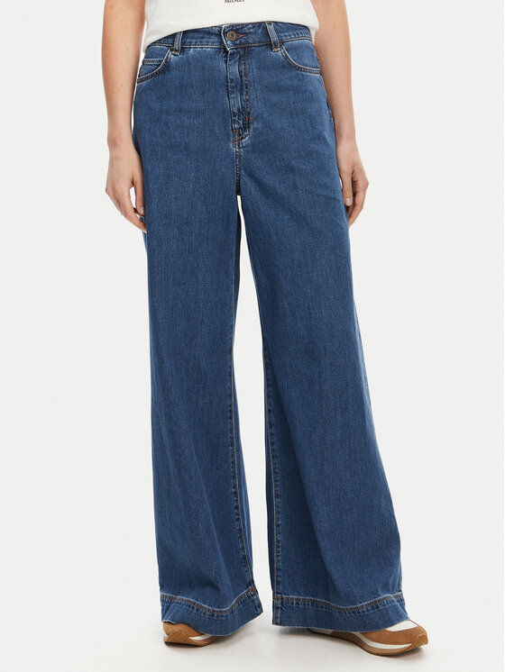

Джинсы wide leg Vega 2525186061 Weekend Max Mara, синий