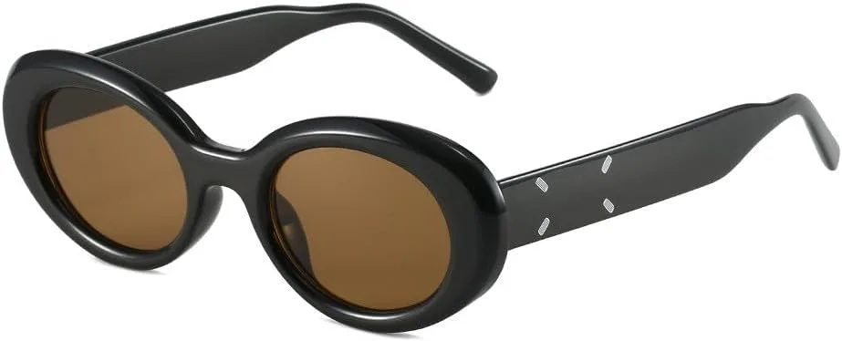 

Модные солнцезащитные очки овальной формы в маленькой оправе для женщин и мужчин. Стильные очки, элегантные солнцезащитные очки на любой случай HYYZZC, Blue