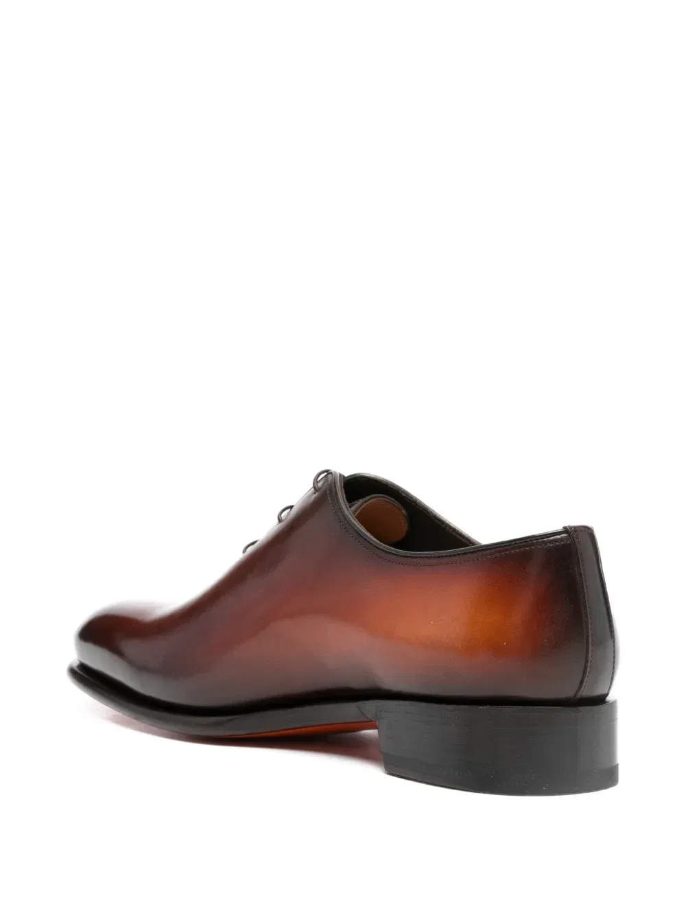 Лоферы на шнуровке с миндалевидным носком Santoni, коричневый — фото 3