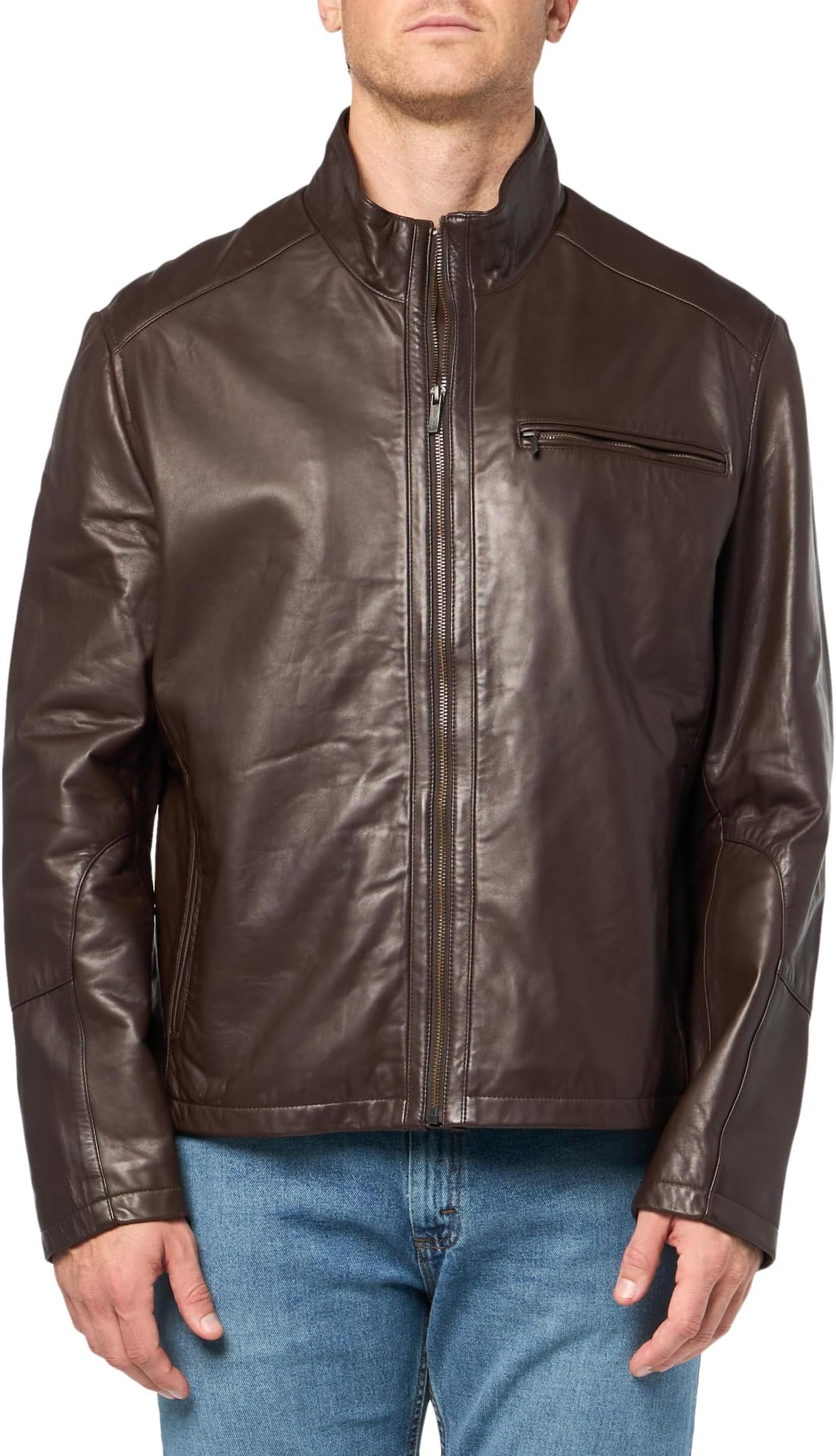 

Куртка Cole Haan Smooth Lamb Jacket, цвет Java