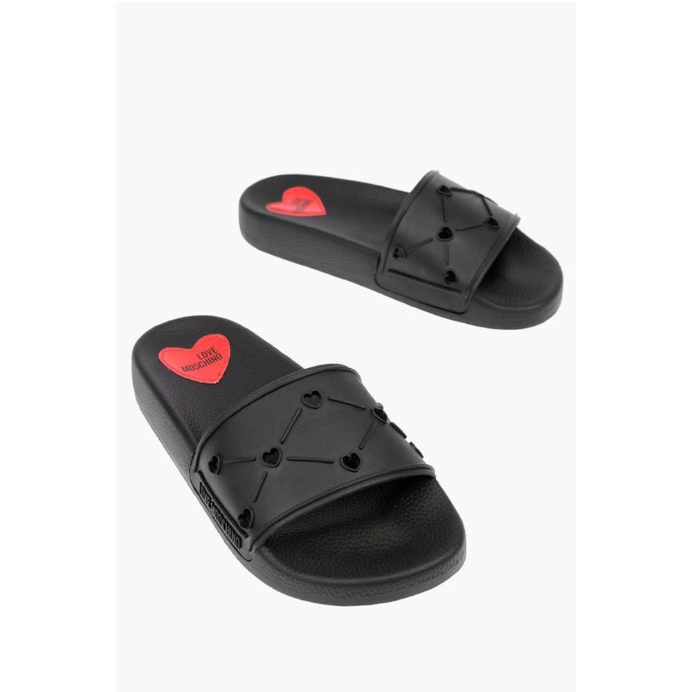 LOVE Резиновые шлепанцы Moschino, Black