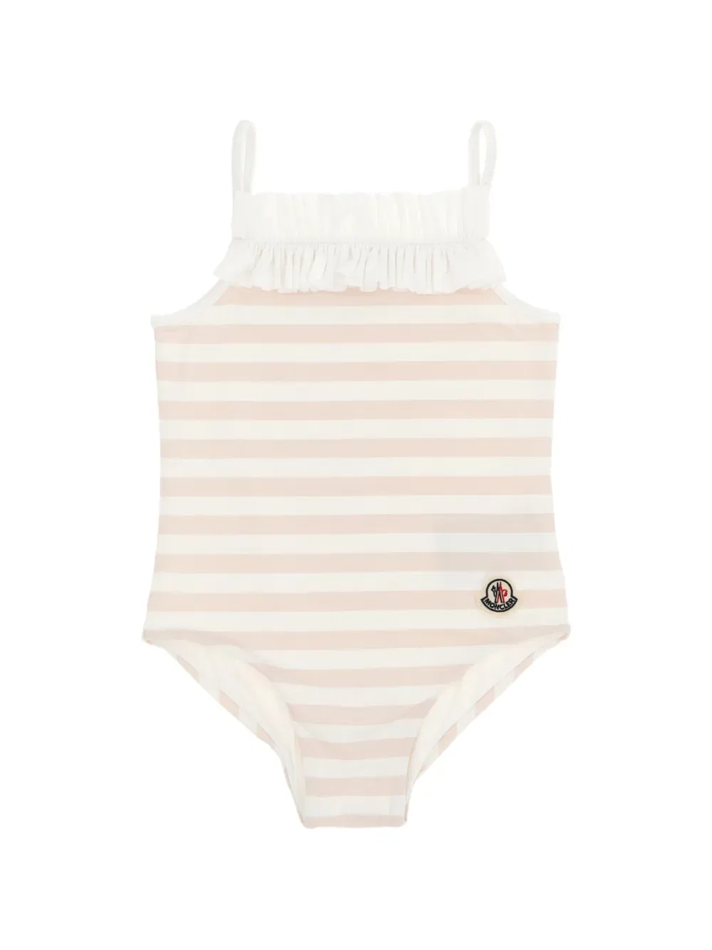 Купальник в полоску Moncler Enfant, белый