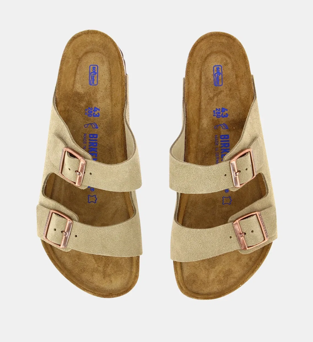Сандалии Аризона замшевые BIRKENSTOCK, бежевый — фото 2