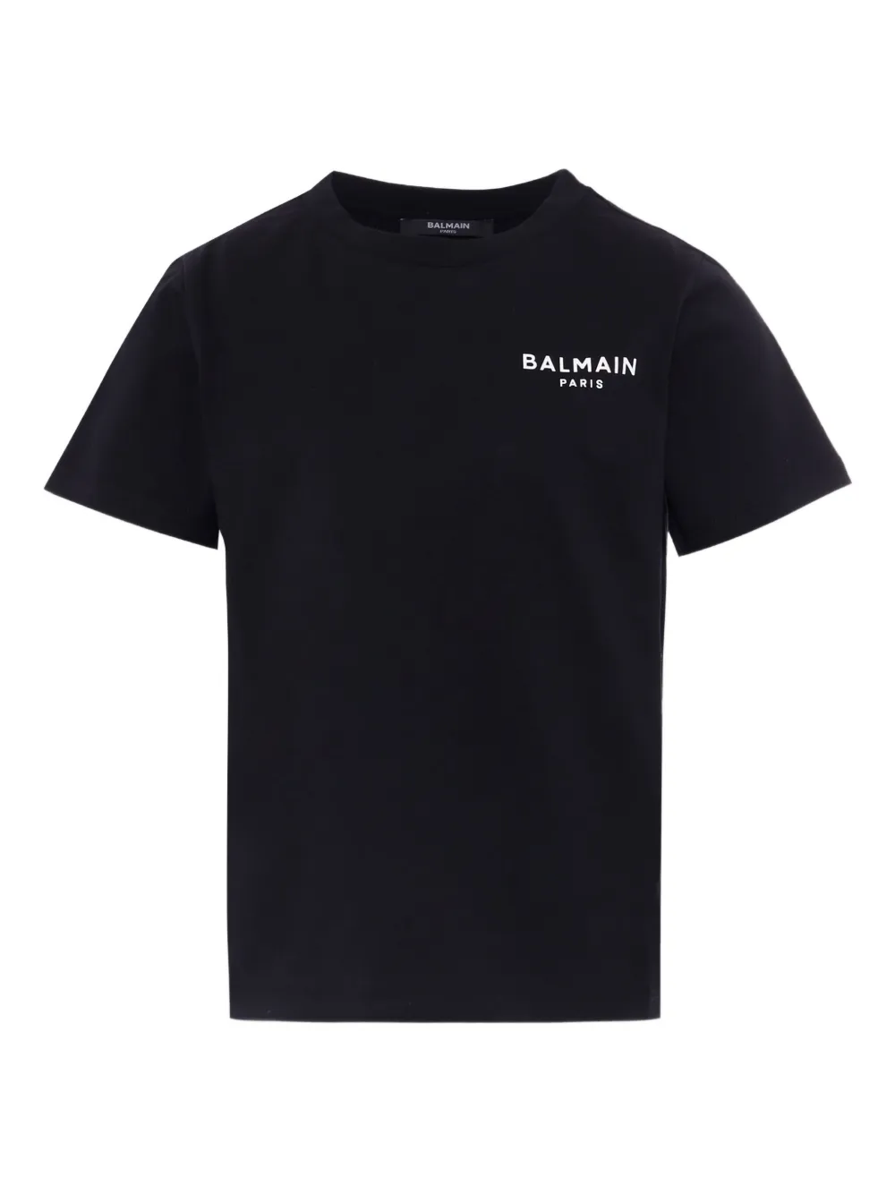 

Футболка с вышитым логотипом Balmain Kids, черный