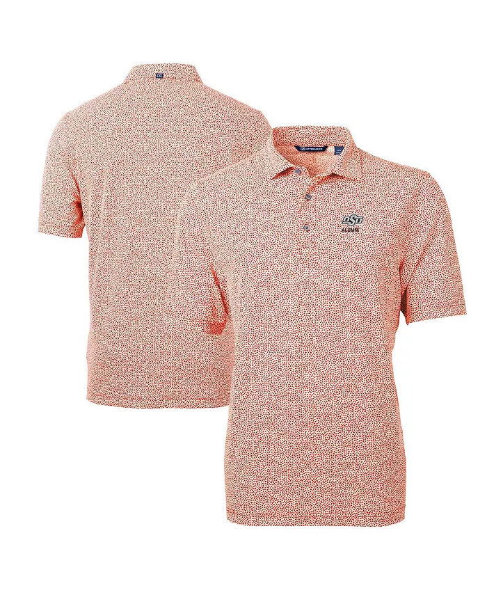 

Мужская поло Oklahoma State Cowboys Alumni Logo DryTec Virtue Eco Pique с ботаническим принтом Cutter & Buck, оранжевый