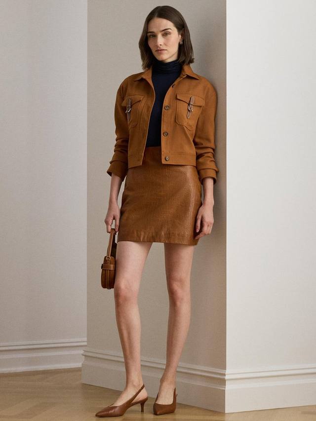 

Укороченное полевое пальто Lauren Gisbah с пряжкой и отделкой из саржи Ralph Lauren, Tan