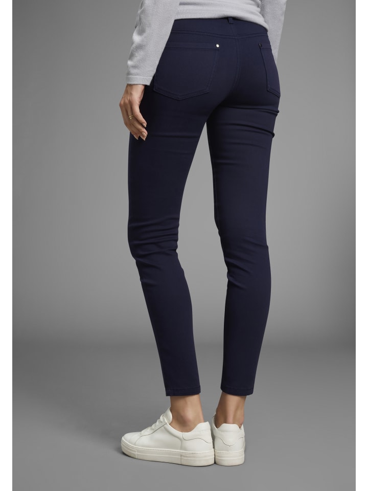 

Брюки с пятью карманами темно-синего цвета Delmao