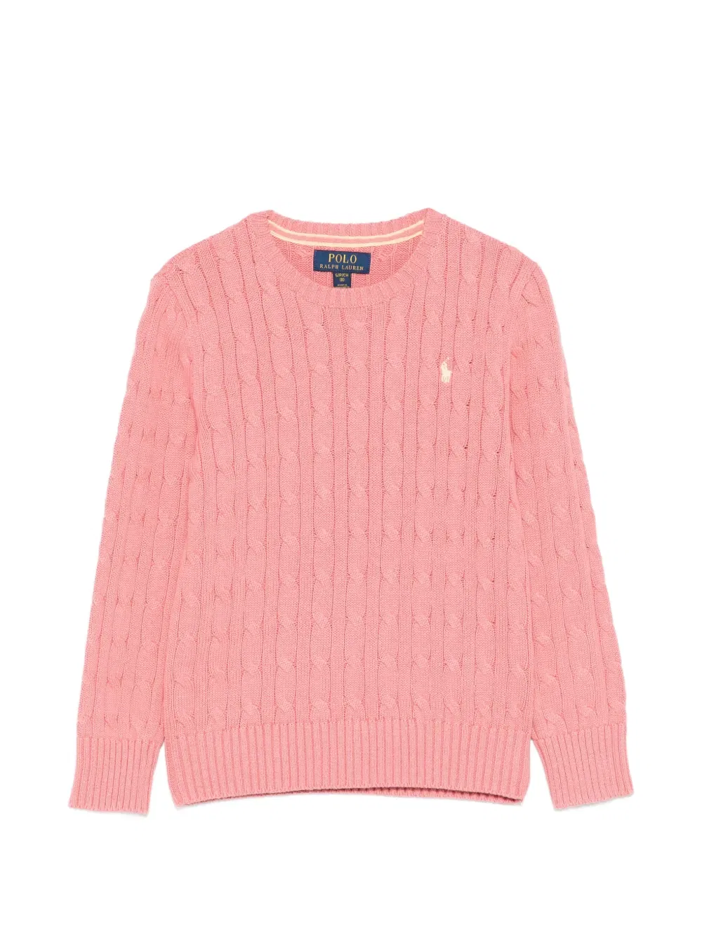 Свитер крупной вязки с круглым вырезом Polo Ralph Lauren Kids, розовый