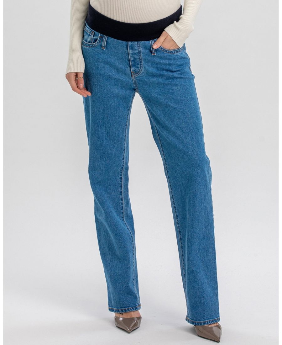 

Обычные прямые джинсы для беременных, средний оттенок PIETRO BRUNELLI MATERNITY, Blue