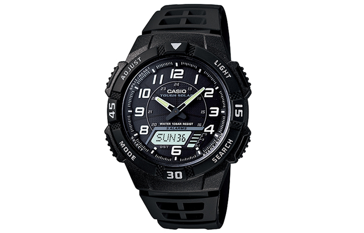 

Мужские молодежные черные часы AQ-S800W-1B CASIO
