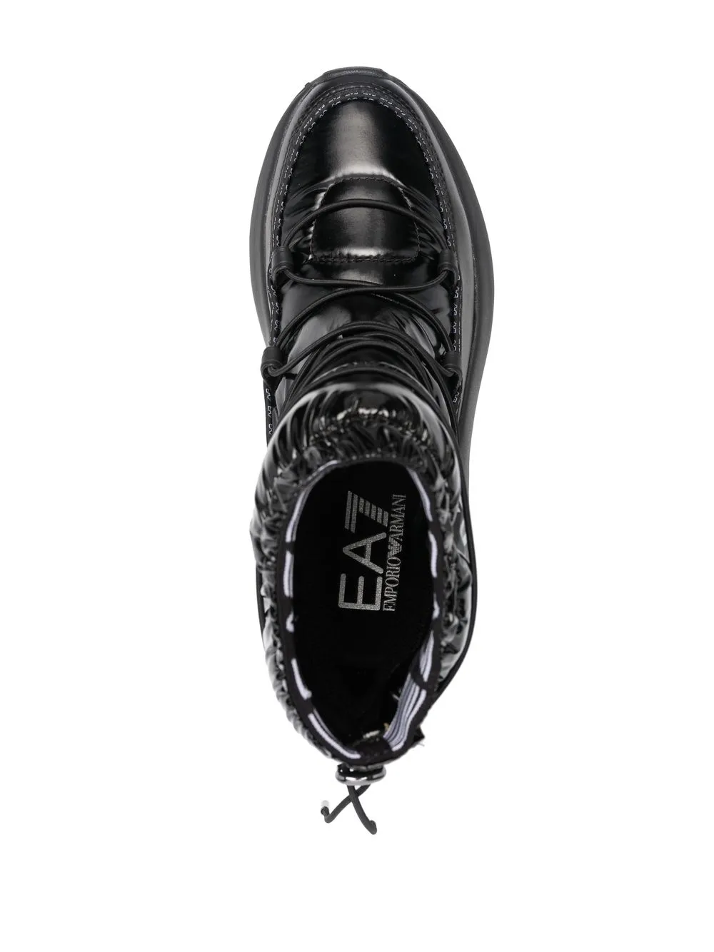 Стеганые зимние ботинки с логотипом Ea7 Emporio Armani, черный — фото 4