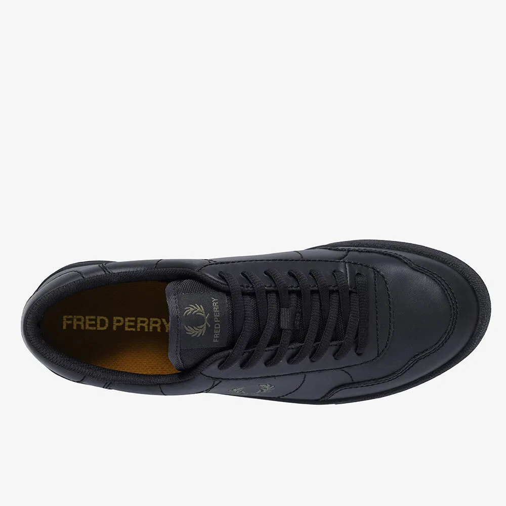 Мужские низкие кроссовки B11 Leather чёрно-зелёные от Fred Perry — фото 3