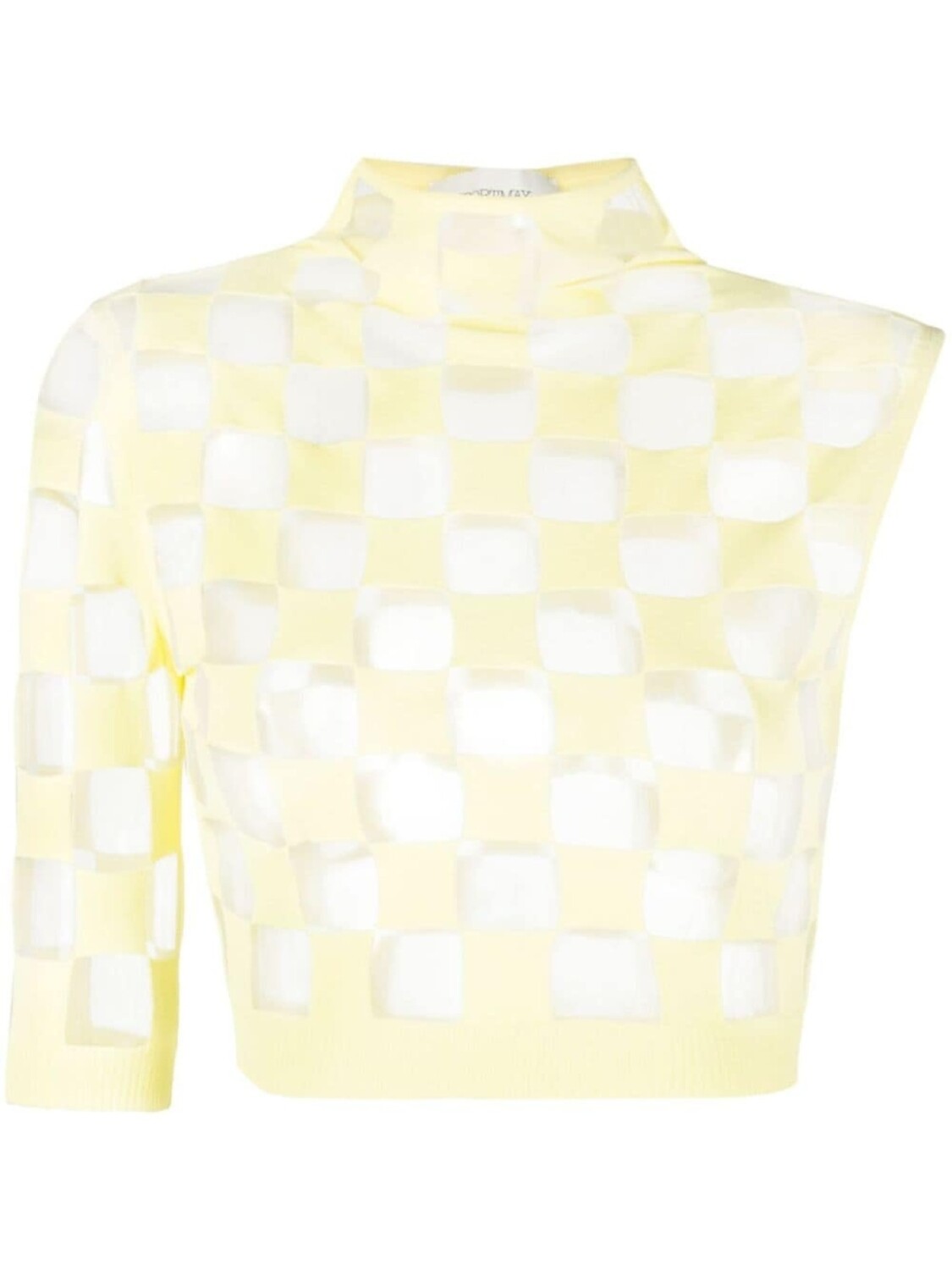

Укороченный топ в клетку Sportmax, желтый