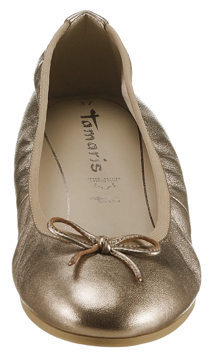 Tamaris ballerina, праздничная обувь, свадебная обувь, балетки с красивым металлическим отливом, цвет Kupferfarben — фото 4