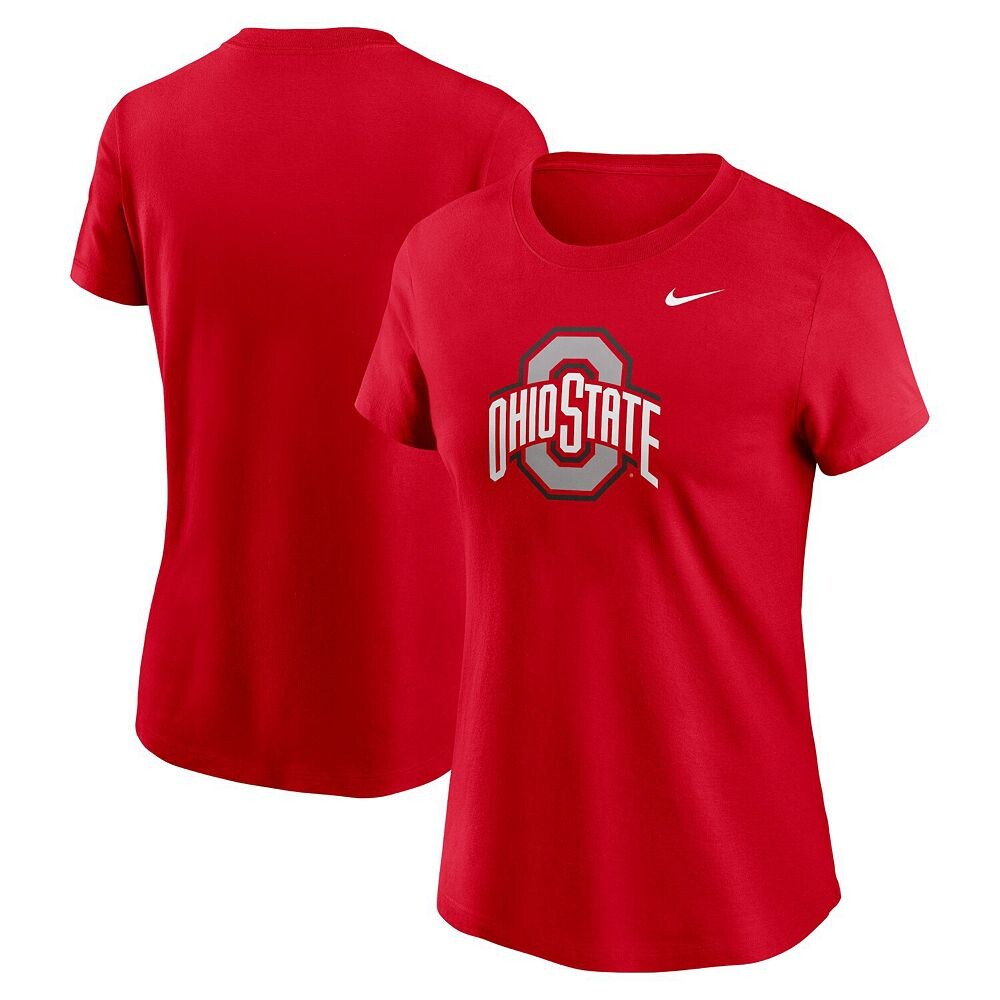 

Женская футболка с логотипом Nike Scarlet Ohio State Buckeyes Primetime Evergreen, цвет Osu Red