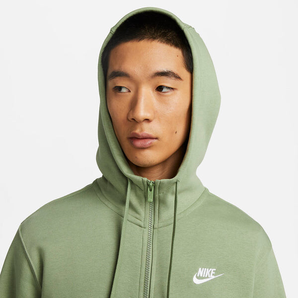 Куртка Nike Sportswear Club Fleece Full-Zip Hoodie 'Green', зеленый — фото 2