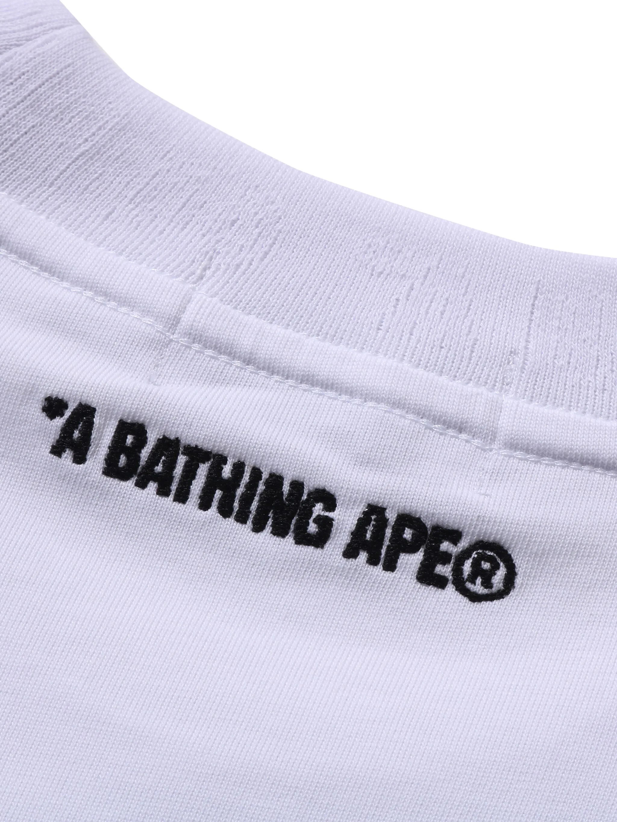 Футболка с длинными рукавами и нашивкой-логотипом A Bathing Ape, белый — фото 4