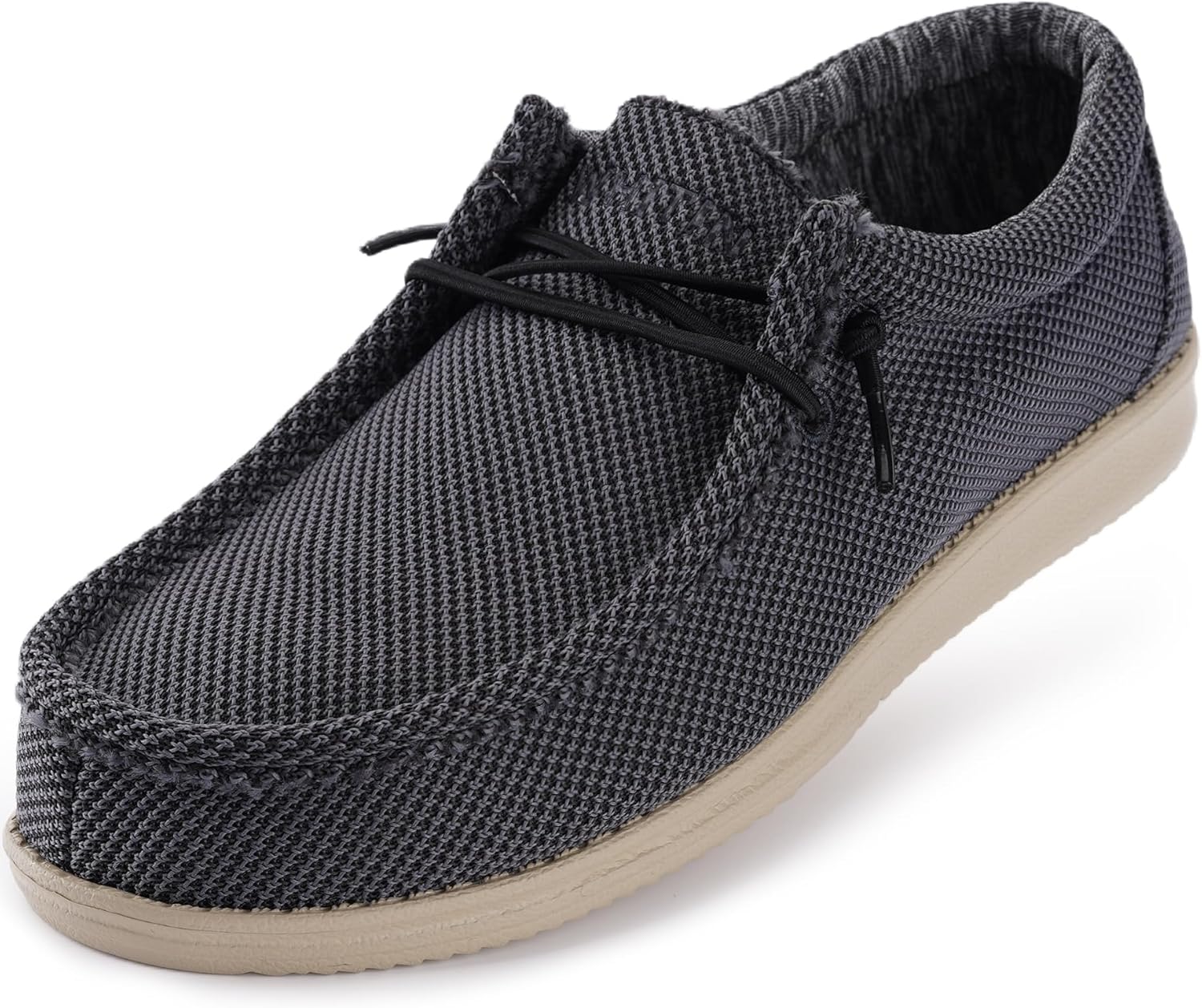 

Мужские слипоны WHITIN Easy Breezy, Стелька с пенополиуретановым наполнителем, Ультралегкая гибкая подошва, черный/бежевый