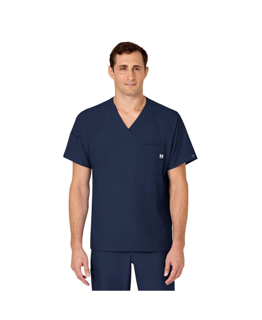 

Мужская медицинская рубашка W123 с V-образным вырезом Wink, Navy